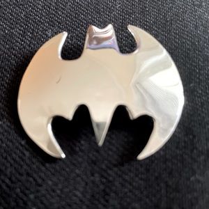 Sterling Silver Batman Bat-Signal brooch